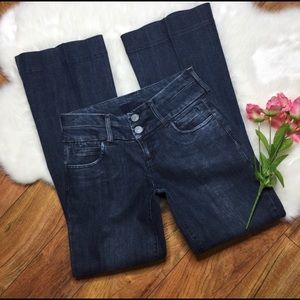 Kut from the Kloth flare dark wash jeans A1